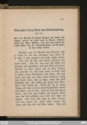 Eine andere kurze Rede oder Wiederholung. (Ps. 54.)