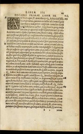 Decadis Primae Liber III.