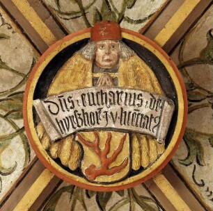 Figürlicher Schlussstein, Eucharius von Hirschhorn