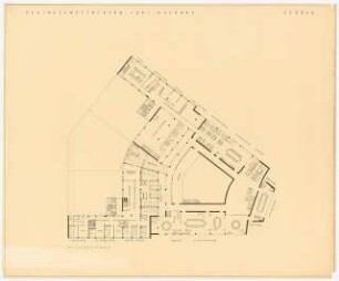 Großstadthotel Schinkelwettbewerb 1952: Grundriss Zwischengeschoss