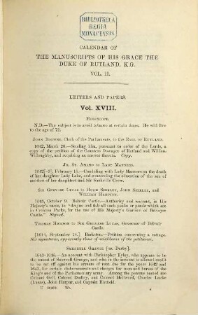 The manuscripts of His Grace the Duke of Rutland, G. C. B. : Preserved at Belvoir castle, 2