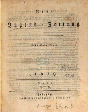 Neue Jugendzeitung. [10],Juli/Dez. 1819