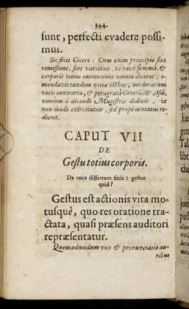 Caput VII De Gestu totius corporis.
