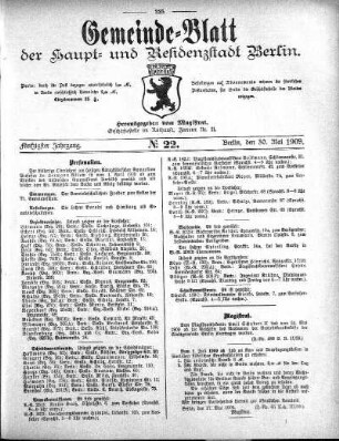 1909,22: No. 22, 30. Mai 1909
