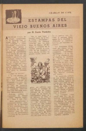 Estampas del viejo Buenos Aires : Charlas de café