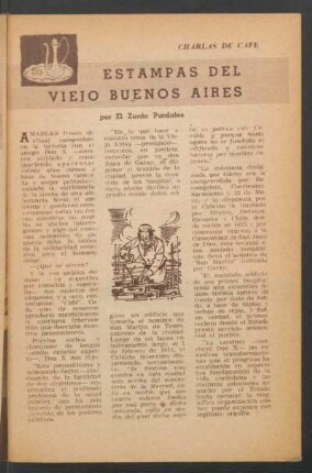 Estampas del viejo Buenos Aires : Charlas de café
