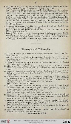 Theologie und Philosophie (Nr. 12-173)