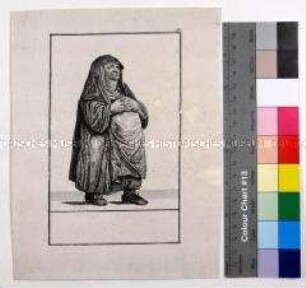 Antiklerikale Karikatur auf den Zölibat - schwangere Nonne