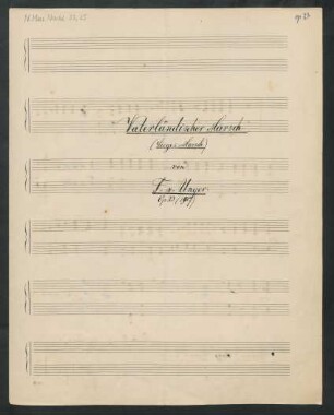 Vaterländischer Marsch; Coro; C-Dur; op.23