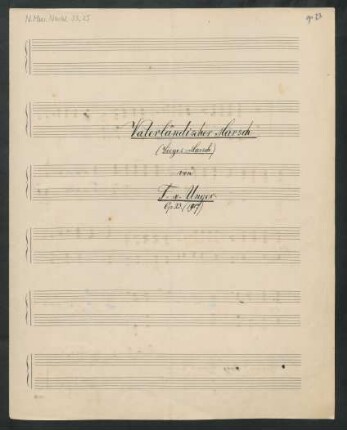 Vaterländischer Marsch; Coro; C-Dur; op.23