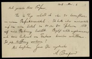 Briefe von Azeglio Bemporad an Karl Schwarzschild, Catania, 6.5.1908 - 31.7.1912