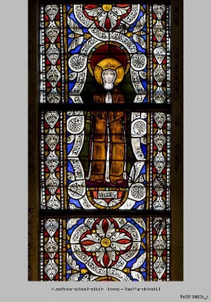 Fenster B-III, B-II und B-I der Katharinenkapelle : Fenster B-III : Heilige Thekla