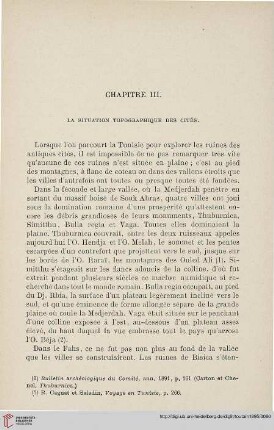 Chapitre III: La situation topographique des cites