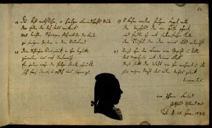 Gotthold Uhland, M. D. (Silhouette). Tübingen, 15.02?.1783.