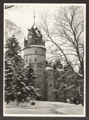 Detmolder Schloss im Winter. Detmold, Schlossplatz