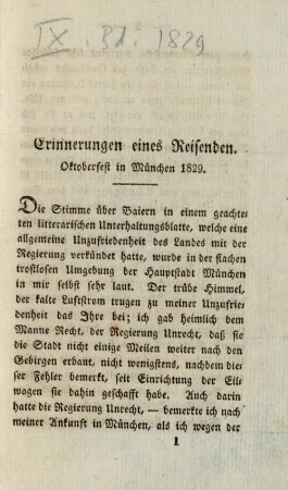 Erinnerungen eines Reisenden