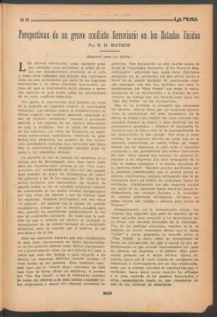 Perspectivas de un grave conflicto ferroviario en los Estados Unidos