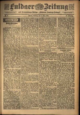 Zweite Ausgabe vom Samstag, den 08. März 1902.