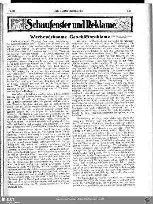 Schaufenster und Reklame