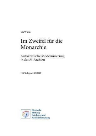 Im Zweifel für die Monarchie : autokratische Modernisierung in Saudi-Arabien