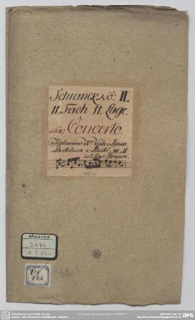 Concertos - Mus.2474-O-21a : vl, strings, bc - A; GraunWV C:XIII:91