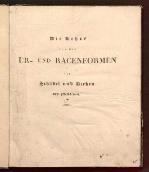 Die Lehre von den Ur- und Racen-Formen der Schädel und Becken des Menschen