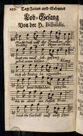 220-228, Lob-Gesang von der h. Bilhildis; ...