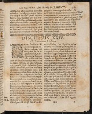 345-361, Discursus XXIV. De Sacramento Ordinis.