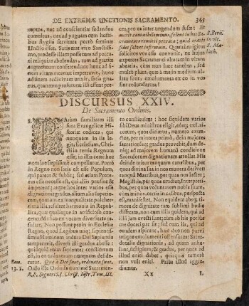 345-361, Discursus XXIV. De Sacramento Ordinis.