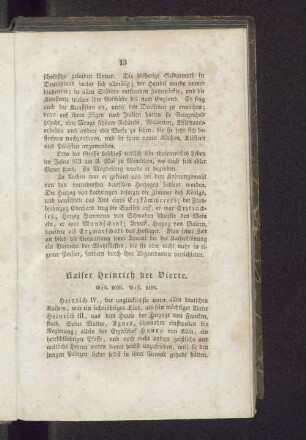 Kaiser Heinrich der Vierte.
