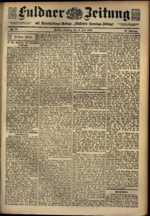 Dritte Ausgabe vom Samstag, den 16. Juni 1900.
