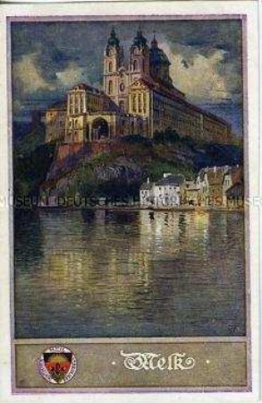 Kloster Melk, Postkarte des Deutschen Schulvereins Nr.163