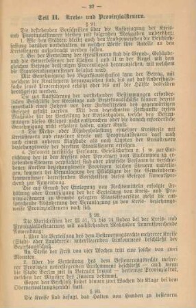 Teil II. Kreis- und Provinzialsteuern.