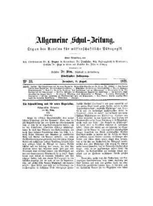 Die Lehrerbildung und die neuen Regulative : (III, Schluß)