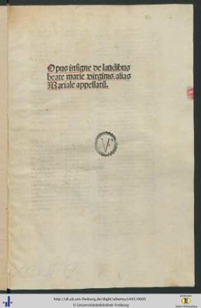 De laudibus Mariae