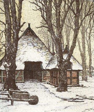 "Alte Holstenkate in Bendfeld."