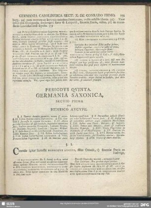 Periodus Quinta. Germania Saxonica