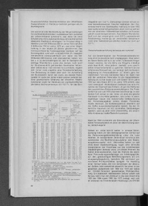 Tab. 1: Öffentliche Personalausgaben und ihr prozentualer Anteil an den öffentlichen Gesamtausgaben sowie an Bruttoinlandsprodukt in Hamburg und im Bundesgebiet 1950 bis 1975