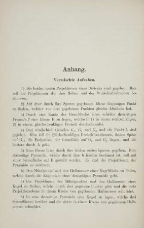 Anhang. Vermischte Aufgaben.
