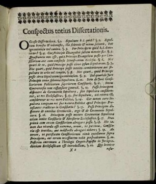 Conspectus totius Dissertationis.