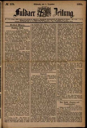Ausgabe vom Mittwoch, den 03. Dezember 1884.