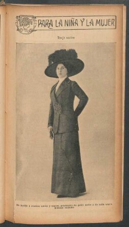 Traje sastre - [Fotografía] : Para la niña y la mujer