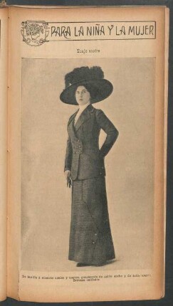 Traje sastre - [Fotografía] : Para la niña y la mujer
