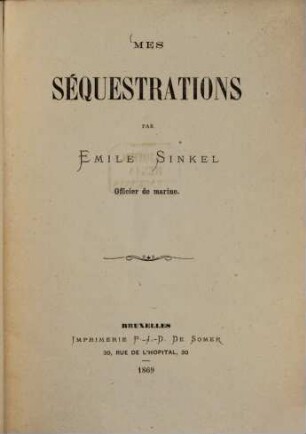 Mes Sequestrations