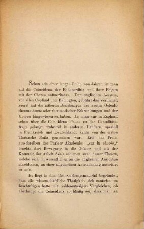 Ueber das Verhältniss zwischen Chorea minor und Endocarditis