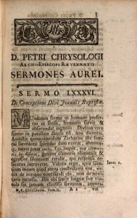 Divi Petri Chrysologi Archiepiscopi Ravennatis, Sermones Aurei CLXXVI. 2, Sermones 91. Complectens