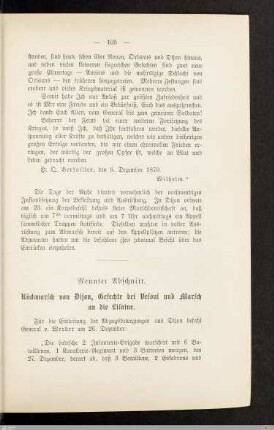 9. Abschnitt: Rückmarsch von Dijon, Gefechte bei Vesoul und Marsch an die Lisaine