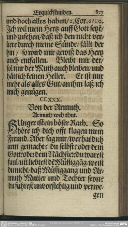 CCXXX. Von der Armuth