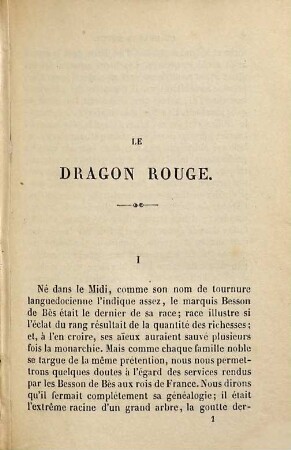 Le dragon rouge, 1