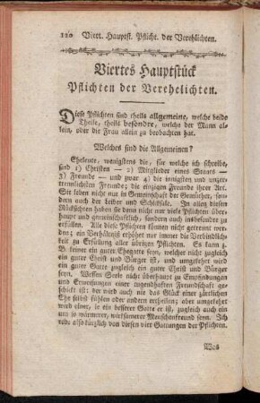 Viertes Hauptstück Pflichten der Verehelichten